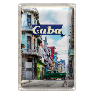 Blechschild Reise 20x30cm Cuba Karibik Gemälde Urlaub