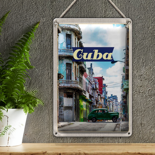 Blechschild Reise 20x30cm Cuba Karibik Gemälde Urlaub