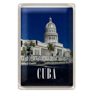 Blechschild Reise 20x30cm Cuba Karibik Gemälde Sehenswürdigkeit