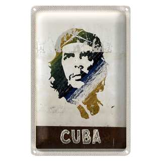 Blechschild Reise 20x30cm Cuba Karibik Che Guevara Frieden