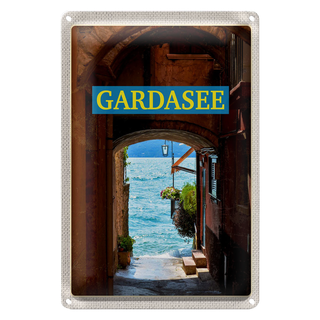 Blechschild Reise 20x30cm Gardasee Italien See Urlaub Sommer