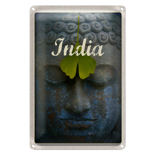 Blechschild Reise 20x30cm Indien Kopf Hindu Gott Blatt Gemälde