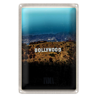 Blechschild Reise 20x30cm Bollywood Indien Star indische Filme