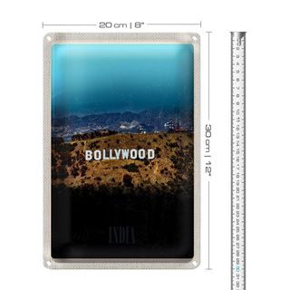 Blechschild Reise 20x30cm Bollywood Indien Star indische Filme