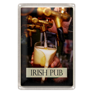 Blechschild Reise 20x30cm Irland Irisches Bier Tradition Alkohol