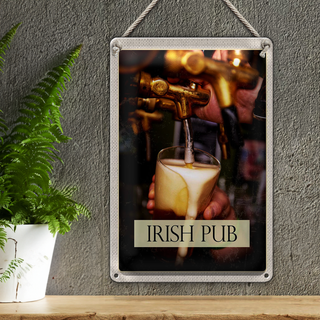Blechschild Reise 20x30cm Irland Irisches Bier Tradition Alkohol