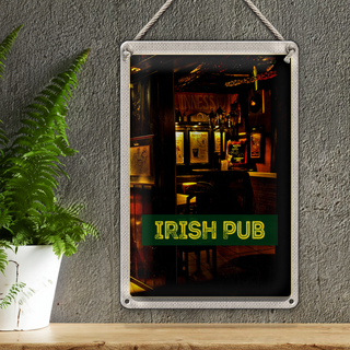 Blechschild Reise 20x30cm Irland Kneipe Irisches Pub Bier