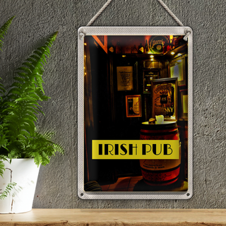 Blechschild Reise 20x30cm Irland Bier Kneipe Gemälde