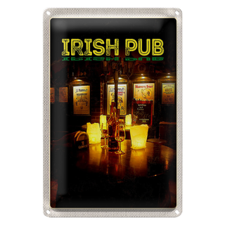 Blechschild Reise 20x30cm Irland Irisches Pub Wein Alkohol
