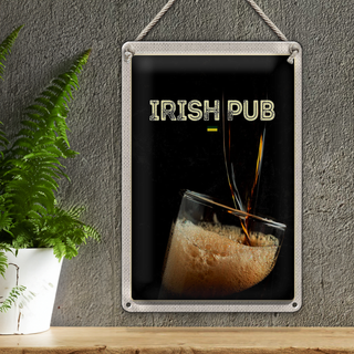 Blechschild Reise 20x30cm Irland Bier feiern