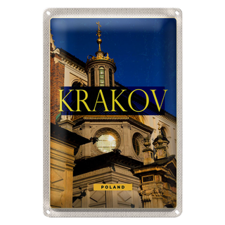 Blechschild Reise 20x30cm Krakow Sehenswürdigkeit Europa Reise