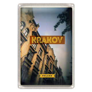 Blechschild Reise 20x30cm Krakow Hauptstadt Kleinpolen