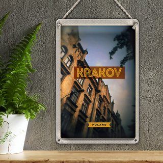 Blechschild Reise 20x30cm Krakow Hauptstadt Kleinpolen