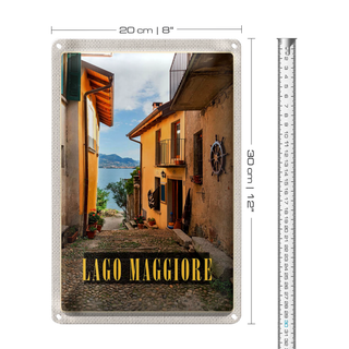 Blechschild Reise 20x30cm Isola Bella Lago Maggiore Italien