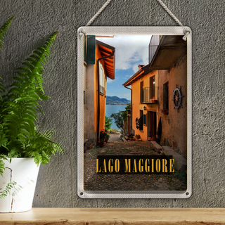Blechschild Reise 20x30cm Isola Bella Lago Maggiore Italien