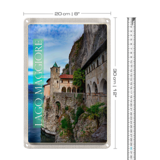 Blechschild Reise 20x30cm Isola Bella Borromäische Inseln