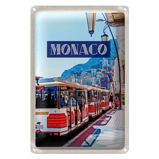 Blechschild Reise 20x30cm Monaco Frabkreich Tour Innenstadt Trip