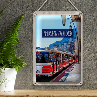 Blechschild Reise 20x30cm Monaco Frabkreich Tour Innenstadt Trip