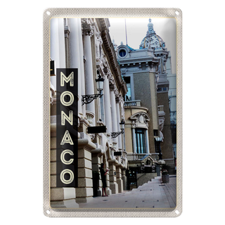 Blechschild Reise 20x30cm Monaco Frankreich Sehenswürdigkeiten