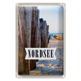 Blechschild Reise 20x30cm Nordsee Deutschland ebbe und flut