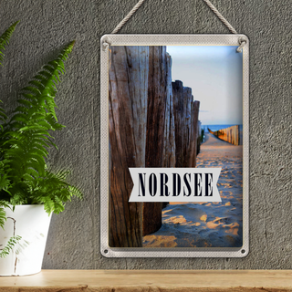 Blechschild Reise 20x30cm Nordsee Deutschland ebbe und flut