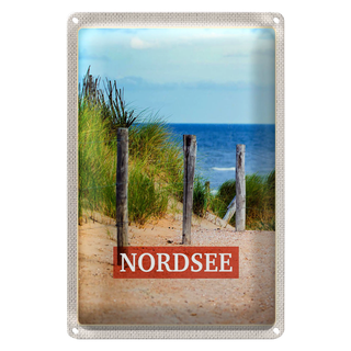 Blechschild Reise 20x30cm Nordsee Deutschland Strand Ruhe
