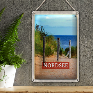 Blechschild Reise 20x30cm Nordsee Deutschland Strand Ruhe