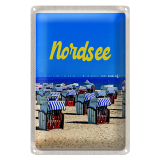 Blechschild Reise 20x30cm Nordsee Strand Meer