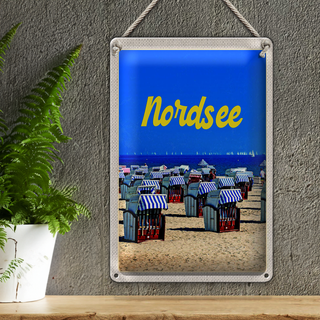 Blechschild Reise 20x30cm Nordsee Strand Meer