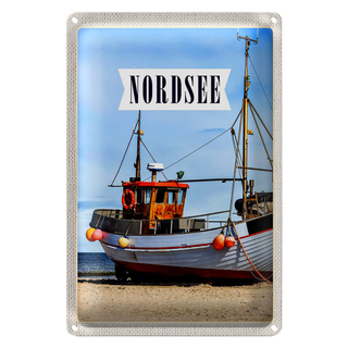 Blechschild Reise 20x30cm Nordsee Strand Reise Schiff Meer