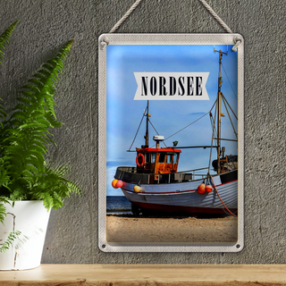 Blechschild Reise 20x30cm Nordsee Strand Reise Schiff Meer