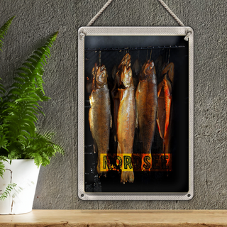 Blechschild Reise 20x30cm Nordsee Fisch Essen Delikatese Speisen