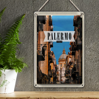 Blechschild Reise 20x30cm Palermo Italien Architektur