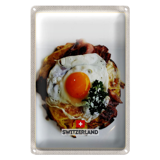 Blechschild Reise 20x30cm Schweiz Bern Gerichte Reiseziel Trip