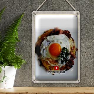 Blechschild Reise 20x30cm Schweiz Bern Gerichte Reiseziel Trip