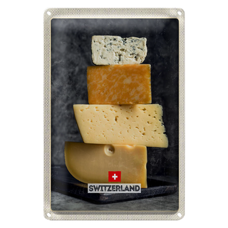 Blechschild Reise 20x30cm Schweiz Bern Käsesorte Emmentaler