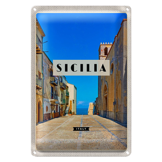Blechschild Reise 20x30cm Sizilien Italien Europa Urlaubsort