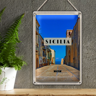 Blechschild Reise 20x30cm Sizilien Italien Europa Urlaubsort