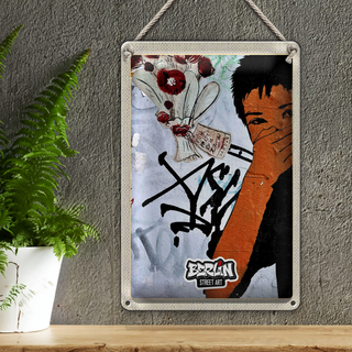 Blechschild Reise 20x30cm Berlin Hauptstadt Kreuzberg Graffiti