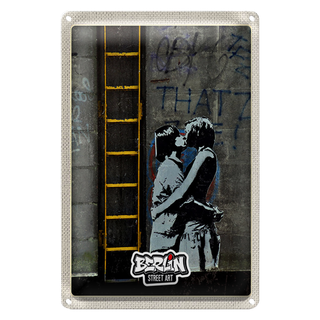 Blechschild Reise 20x30cm Berlin Kunst Graffiti Street Art