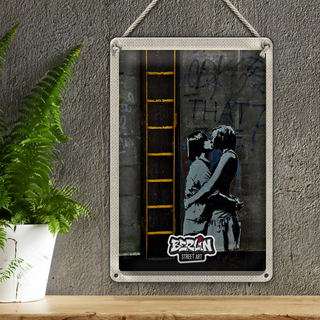 Blechschild Reise 20x30cm Berlin Kunst Graffiti Street Art