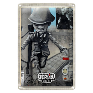Blechschild Reise 20x30cm Berlin Hauptstadt Krieg Street Art