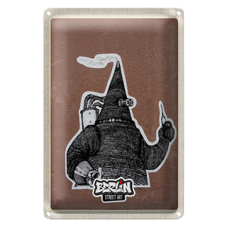 Blechschild Reise 20x30cm Berlin Deutschland Kunst auf Straße