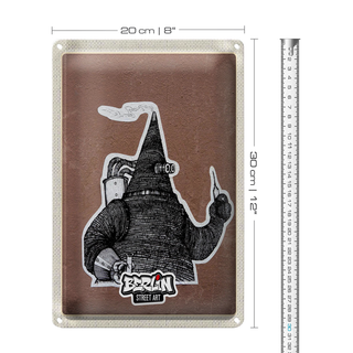 Blechschild Reise 20x30cm Berlin Deutschland Kunst auf Straße