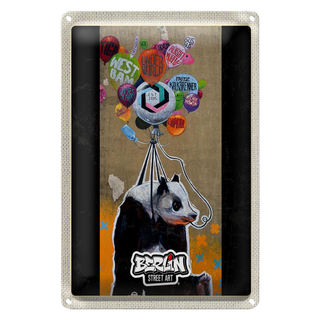 Blechschild Reise 20x30 m Berliner Bär Knut Wappen Graffiti Trip