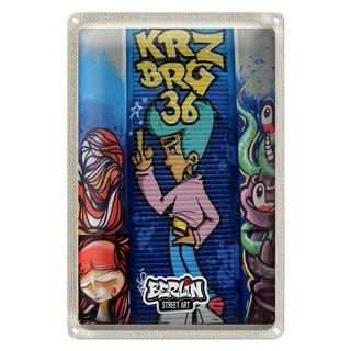 Blechschild Reise 20x30cm Berlin Kreuzberg Graffiti 36 Kunstwerk