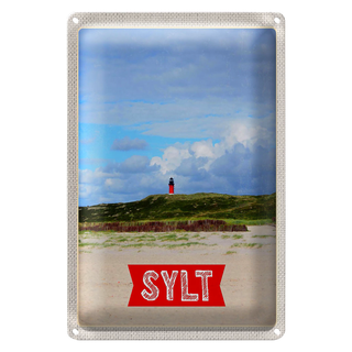 Blechschild Reise 20x30cm Sylt Insel Deutschland Leuchtturmm