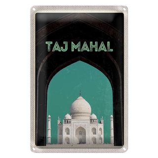 Blechschild Reise 20x30cm Indien Taj Mahal Kultur
