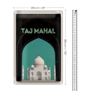 Blechschild Reise 20x30cm Indien Taj Mahal Kultur