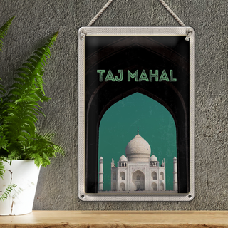 Blechschild Reise 20x30cm Indien Taj Mahal Kultur